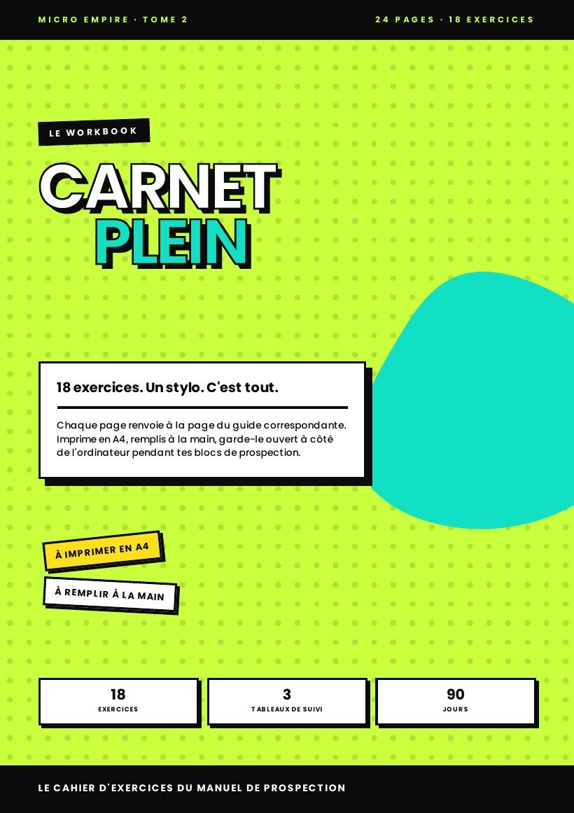 Le workbook CARNET PLEIN