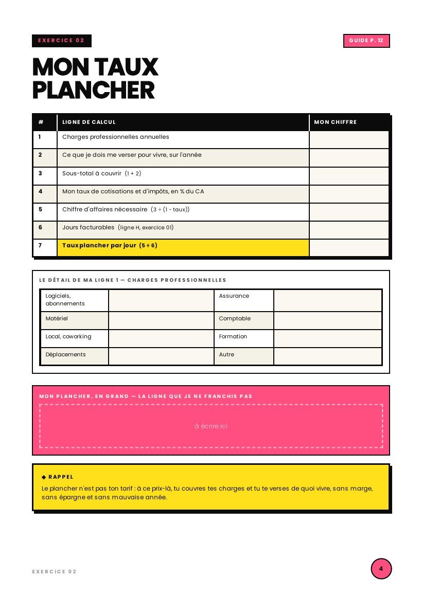 Workbook : mon taux plancher